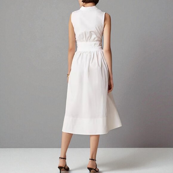 J. Crew Fitted-waist shirtdress in cotton poplin Size 0 - Picture 2 of 9